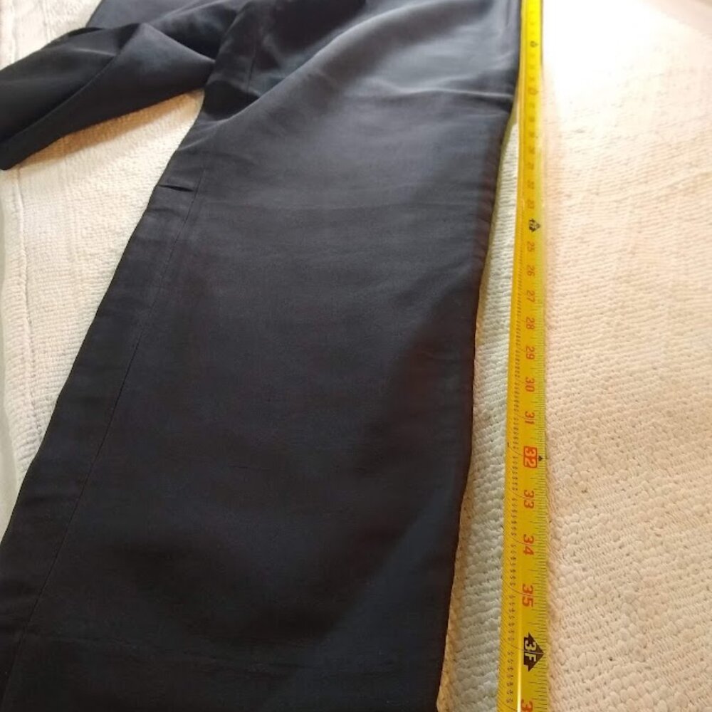 French Laundry  M   black silk ankle pants - Picture 7 of 14